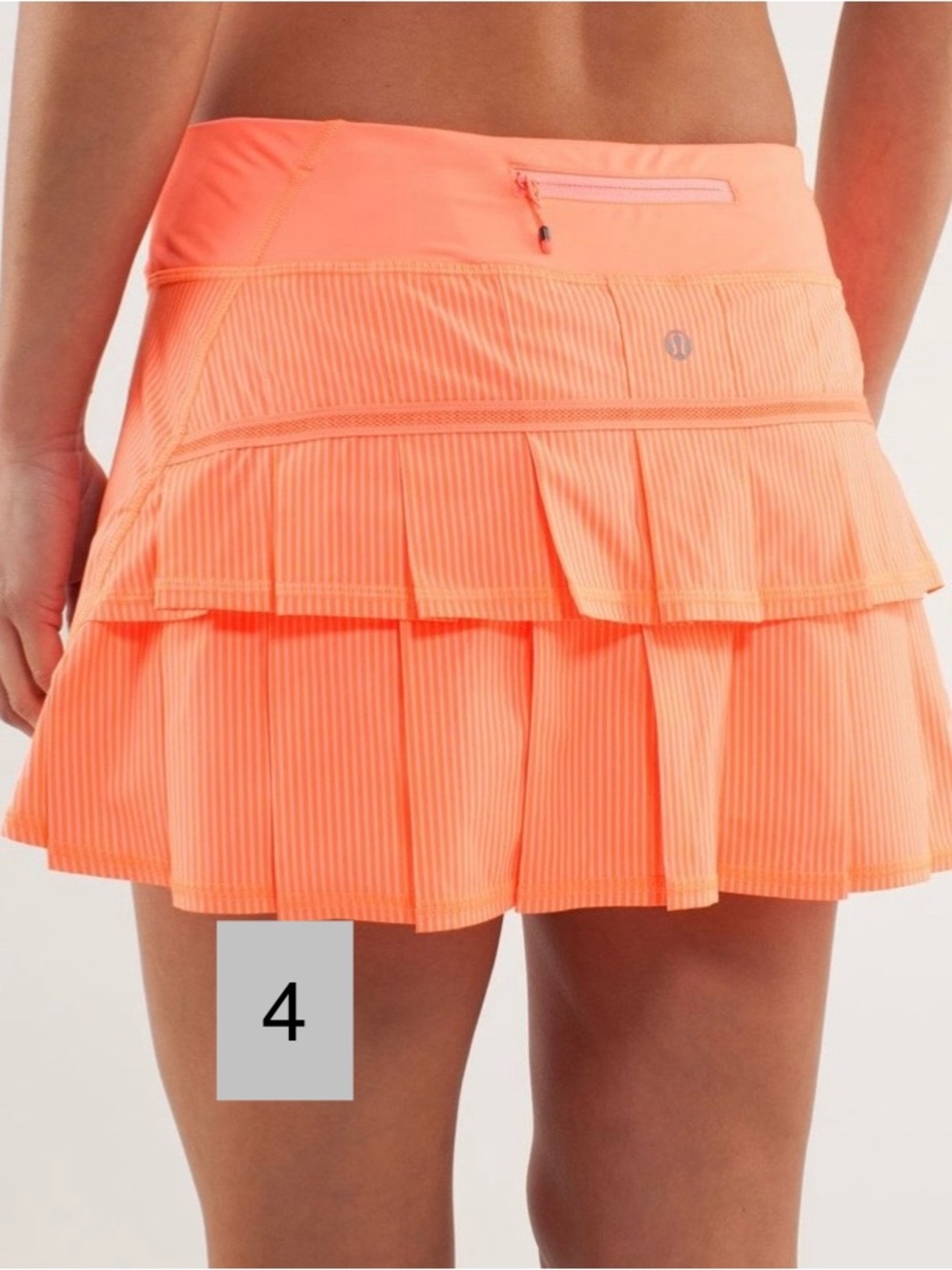 Lululemon Vintage (early 2010s) Pace Setter skirt- 4- Orange Pop Coral